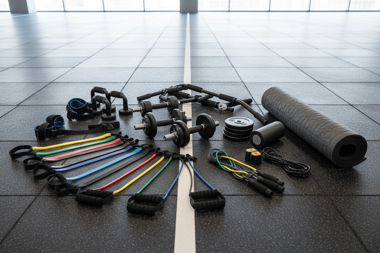 All-in-One Home Workout Set – 10-in-1 Full Body Fitness Kit with Dumbbells, Door Bar, Yoga Mat & Resistance Training Equipment - Sport Line