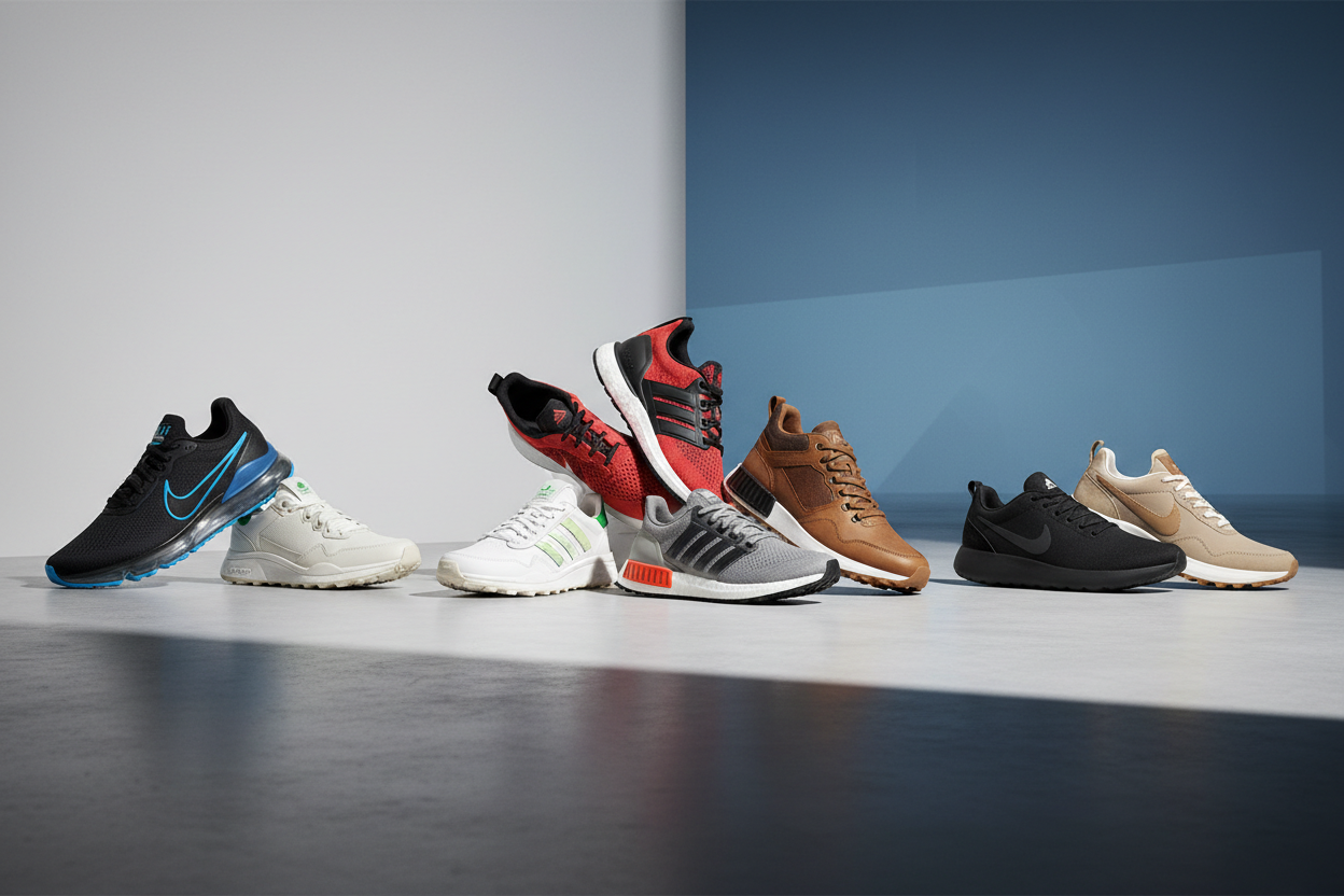 Men's Shoes Collection - Nike Adidas Red Wood