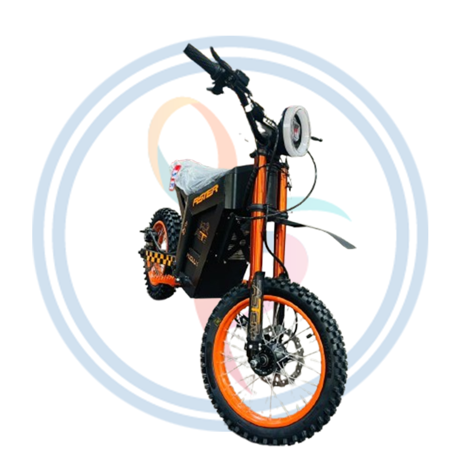 Sport Line Kuguu Wish 01 EV dirt bike scooter off-road with rugged tires and sporty design suitable for outdoor terrain.