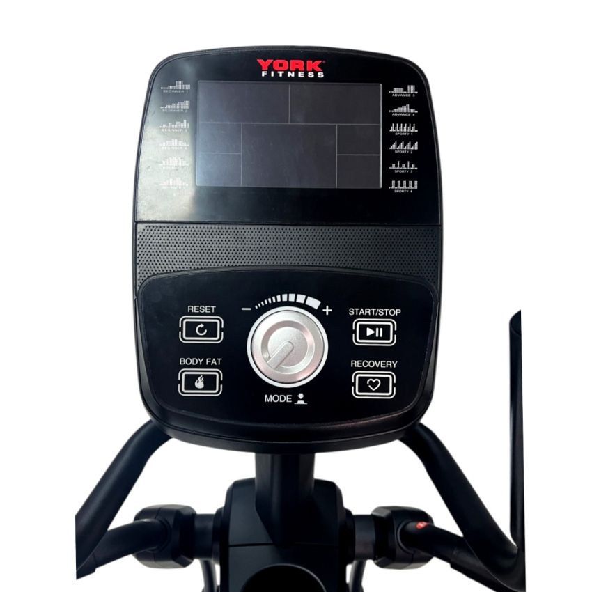 Sport Line York elliptical bike with digital display and adjustable resistance for effective home cardio workouts.