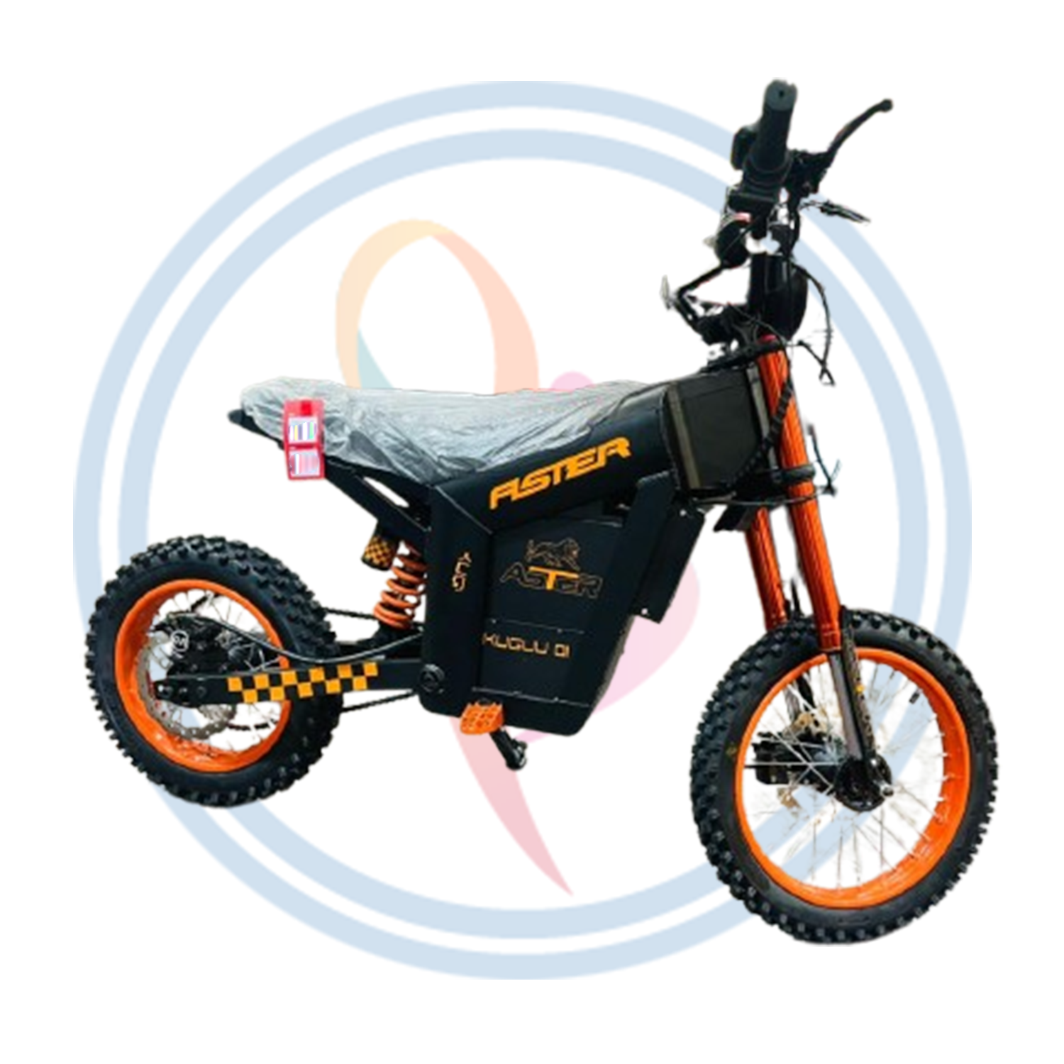Sport Line Kuguu Wish 01 EV dirt bike scooter off-road with rugged tires and sporty design, suitable for outdoor riding adventures.