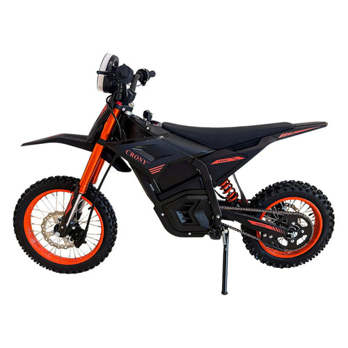Sport Line CRONY-01 off-road e-bike with rugged frame, high configuration, and 48V 25A battery for dirt biking adventures.
