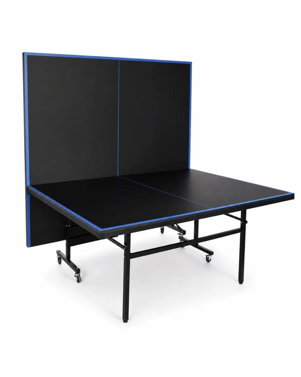 LifeTop TT202 Black/Blue Indoor Table Tennis Table – Foldable Ping Pong Table