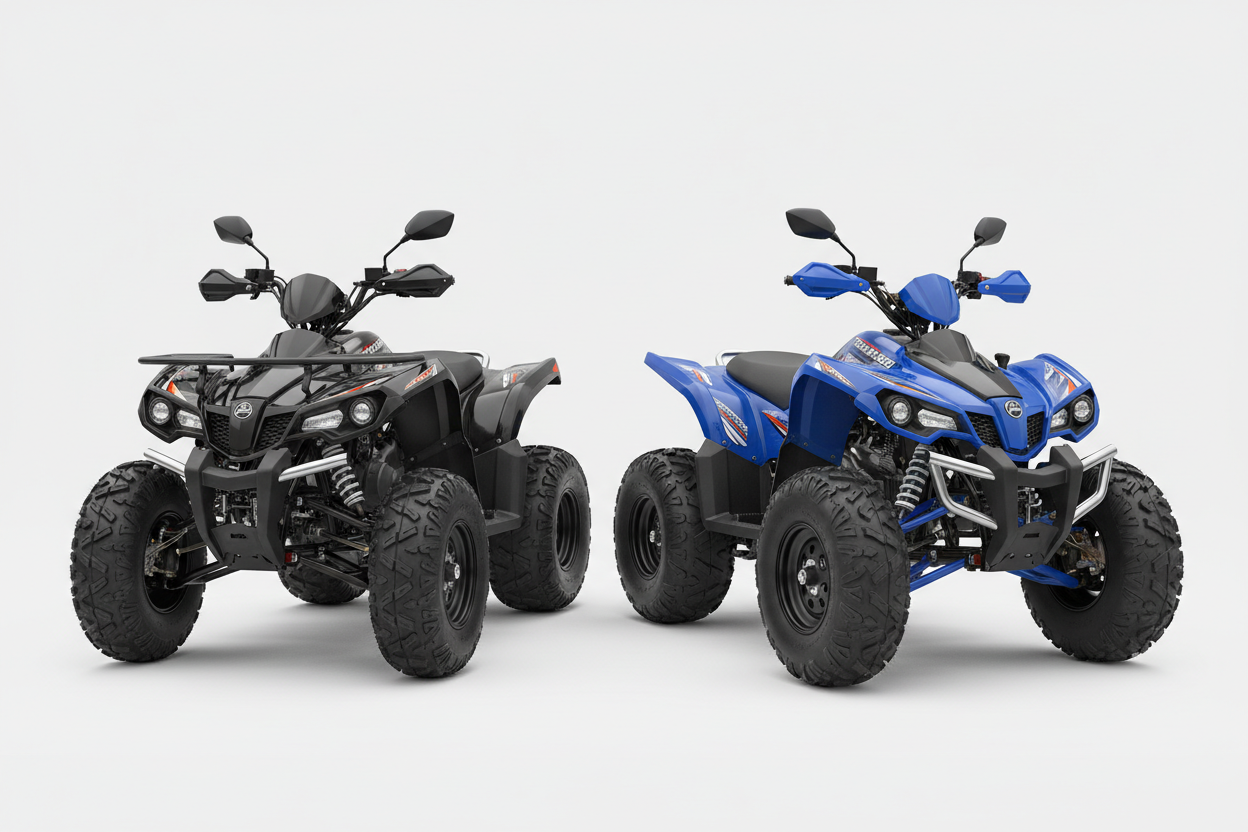 ATVs on White Background